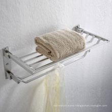 Single Pole Towel Bar Holder With Hooks